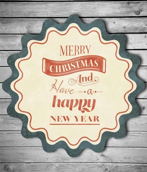 Imagen compuesta del logotipo que desea una feliz Navidad — Foto de Stock