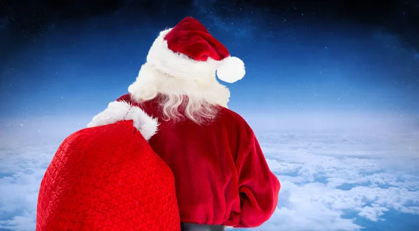 Složený obraz santa Claus — Stock fotografie