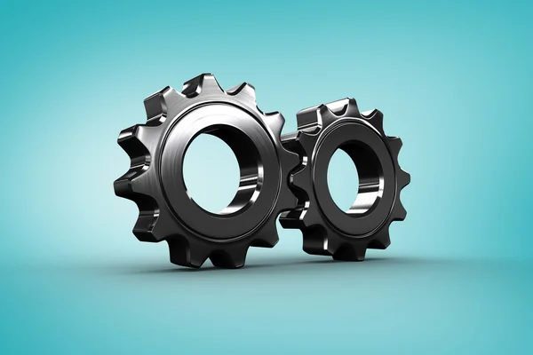 Metal cog and wheel connecting — Stock Photo, Image