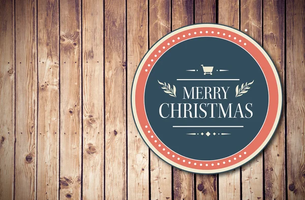 Composite image of banner and logo saying merry christmas — Stock Photo, Image