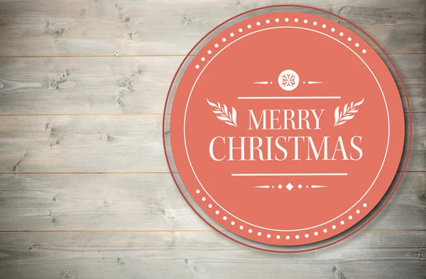 Imagem composta de banner e logotipo dizendo Feliz Natal — Fotografia de Stock