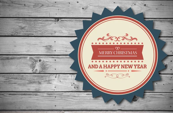 Composite image of banner and logo saying merry christmas — Stock Photo, Image