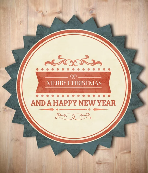 Composite image of banner and logo saying merry christmas — Stock Photo, Image