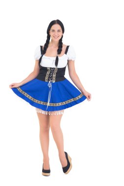 Pretty oktoberfest girl posing and smiling clipart