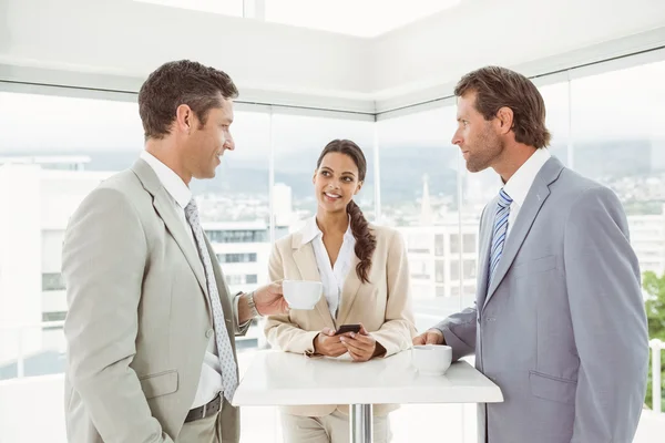 Team during break time in office cafeteria — Stock Photo, Image