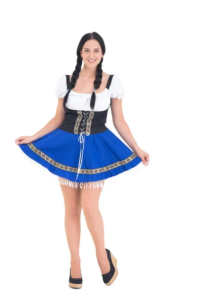 Pretty oktoberfest girl posing and smiling — Stock Photo, Image