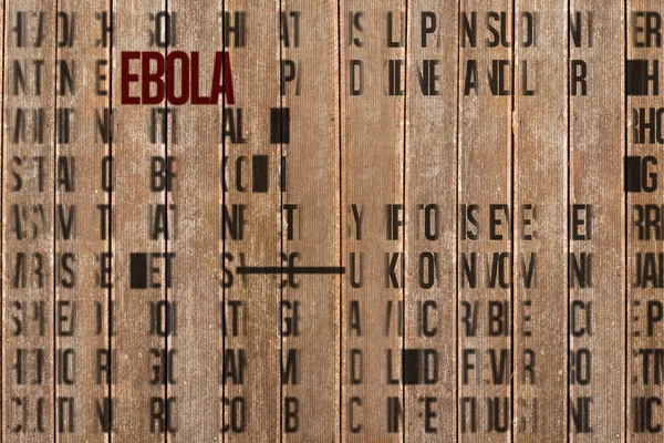 Imagem composta de cluster de palavras ebola — Fotografia de Stock
