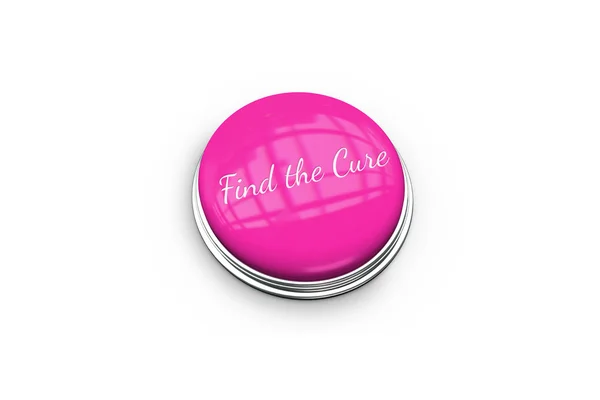 Pink button for breast cancer awareness — Stock Photo, Image