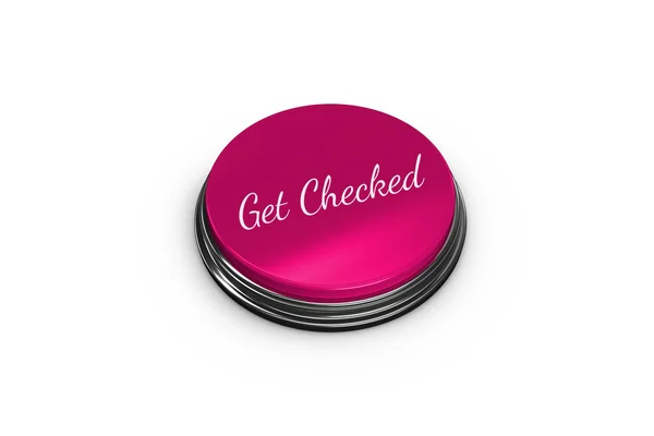 Pink button for breast cancer awareness — Stock Photo, Image