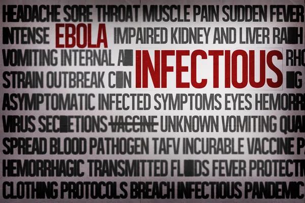 Digitally generated ebola word cluster — Stock Photo, Image