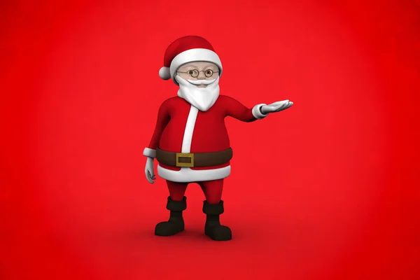 Santa claus na czerwonym tle — Zdjęcie stockowe