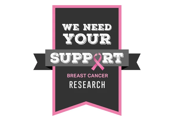 Breast cancer awareness message — Stock Photo, Image