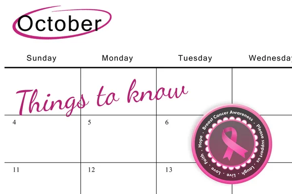 Sammansatt bild av breast cancer awareness meddelande i rosa — Stockfoto