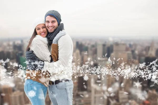 Jonge winter paar — Stockfoto