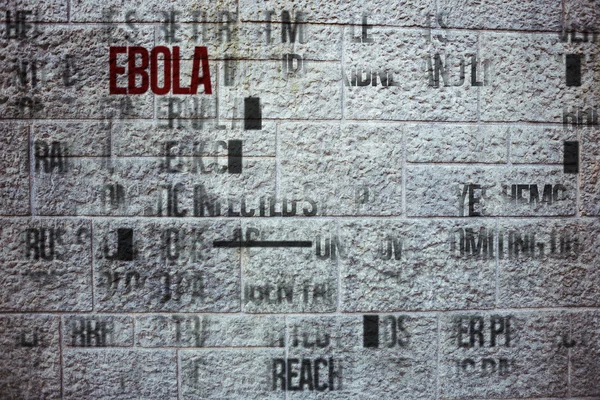 Imagen compuesta del cúmulo de palabras de ébola — Foto de Stock