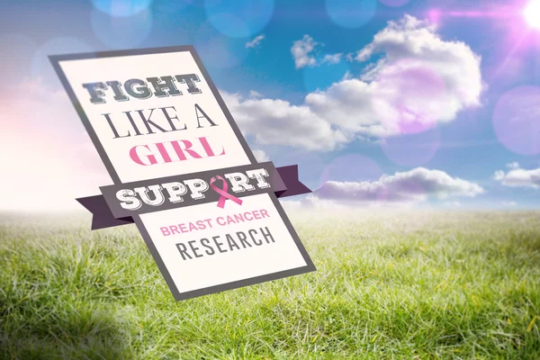 Composite image of breast cancer awareness message — Stock Photo, Image