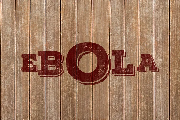 Imagem composta de texto ebola vermelho — Fotografia de Stock