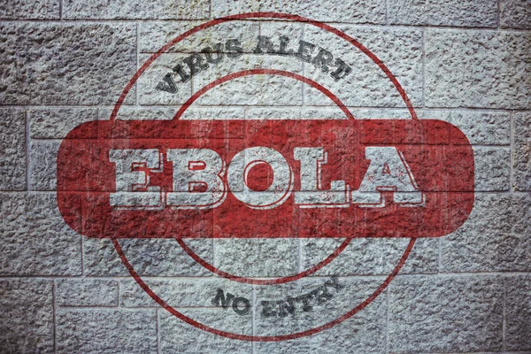 Złożony obraz pieczęci wpisu wirus ebola — Zdjęcie stockowe