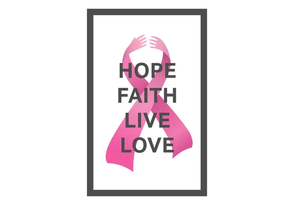 Breast cancer awareness message of hope — Stock Photo, Image