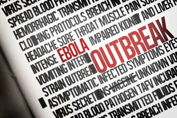 Digitalt genererade ebola ordet kluster — Stockfoto