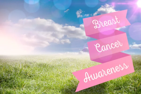 Złożony obraz wiadomości świadomości raka piersi — Zdjęcie stockowe