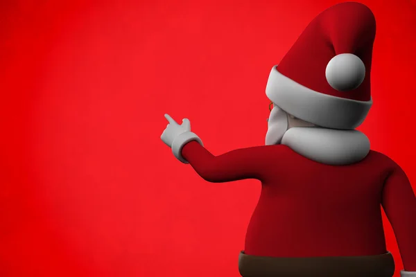 Santa Claus contra fondo rojo —  Fotos de Stock