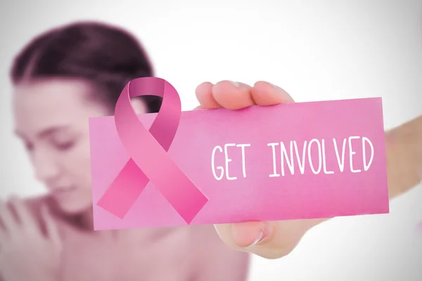 Composite image for breast cancer awareness — Stock Photo, Image