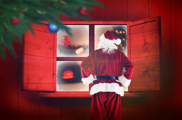 Imagem composta de santa claus — Fotografia de Stock