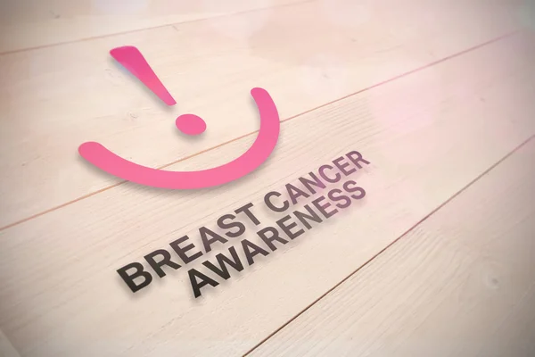 Composite image of breast cancer awareness message — Stock Photo, Image