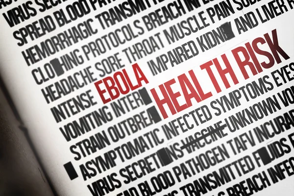 Digital generierte ebola word cluster — Stockfoto