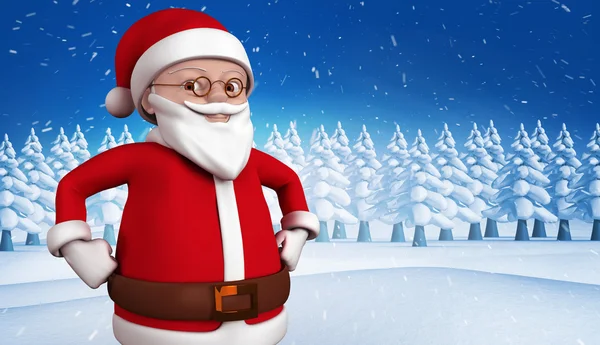 Samengestelde afbeelding van cute cartoon santa claus — Stockfoto