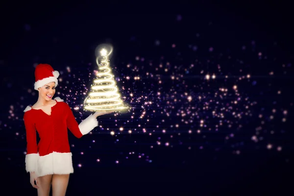 Девчонка Санта-Клаус — стоковое фото