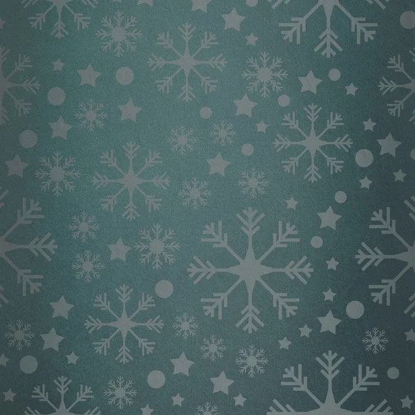 Wzór Snowflake przeciwko zielony winieta — Zdjęcie stockowe