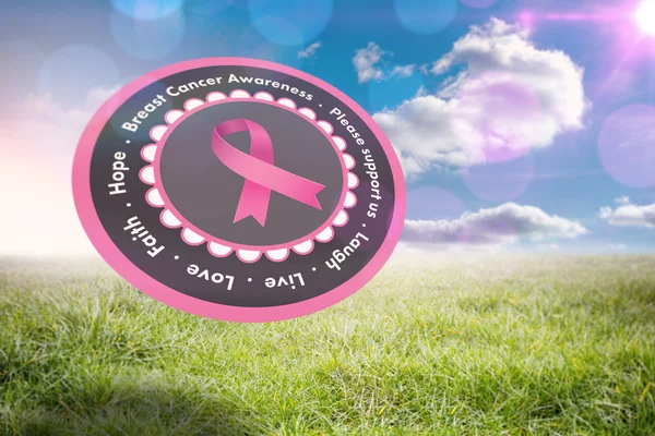 Composite image of breast cancer awareness message in pink — Stock Photo, Image