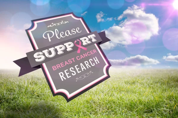 Composite image of breast cancer awareness message — Stock Photo, Image