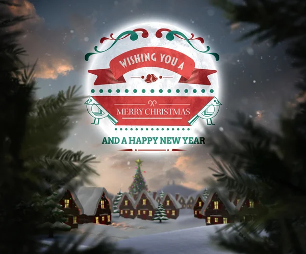 Composite image of christmas message — Stock Photo, Image