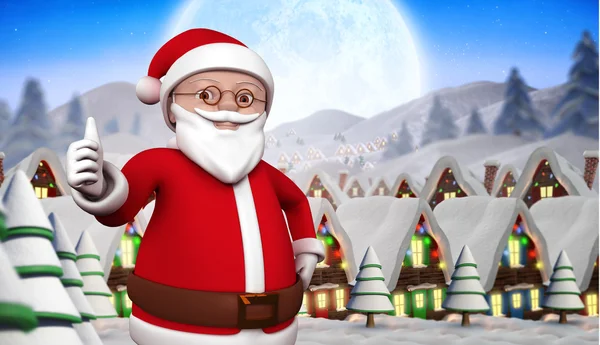 Sammansatt bild av söta tecknade jultomten — Stockfoto