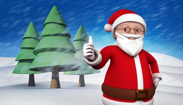 Zusammengesetzte Bild von niedlichen Cartoon-Weihnachtsmann — Stockfoto