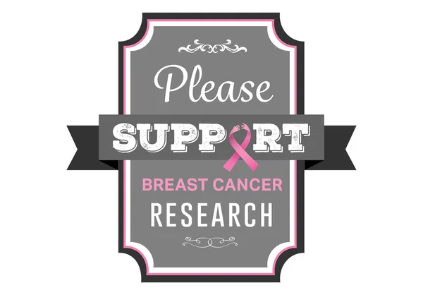 Breast cancer awareness message — Stock Photo, Image