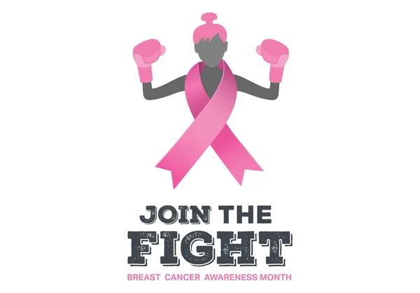 Message de sensibilisation au cancer du sein — Photo