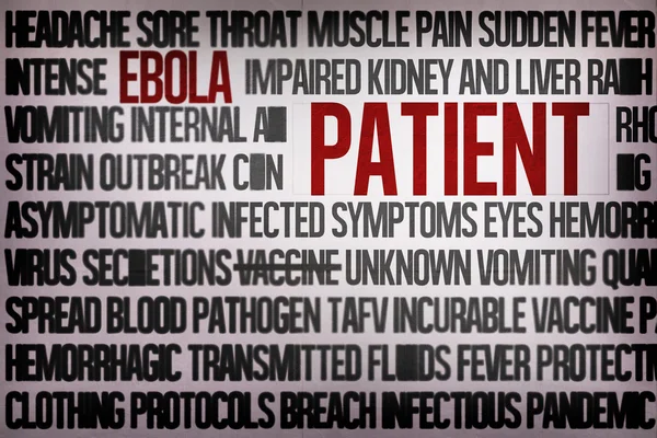 Digitally generated ebola word cluster — Stock Photo, Image