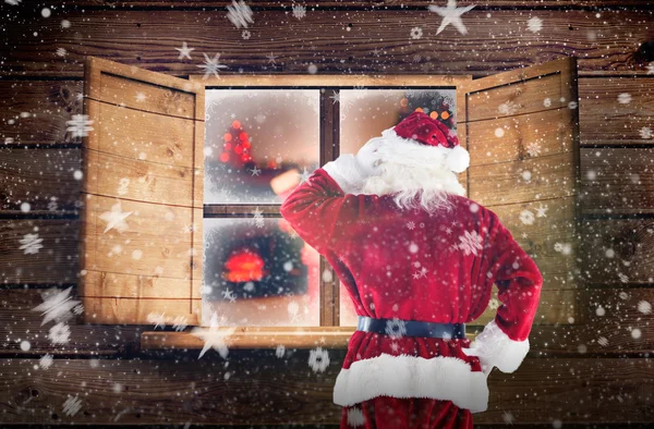 Imagem composta de santa claus — Fotografia de Stock