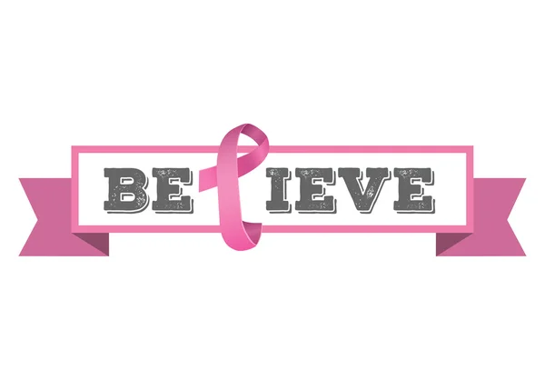 Breast cancer awareness message — Stock Photo, Image