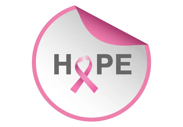 Messaggio di sensibilizzazione sul cancro al seno — Foto Stock