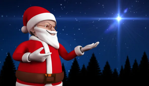 Roztomilý kreslený Santa Claus — Stock fotografie