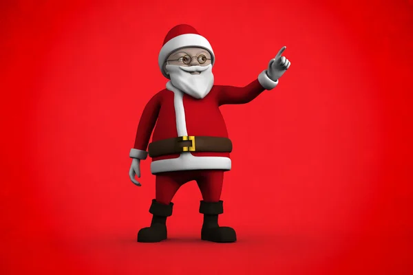 Santa Claus contra fondo rojo —  Fotos de Stock