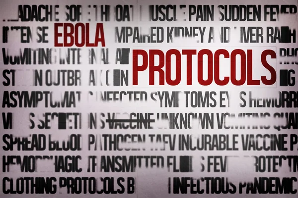 Digitally generated ebola word cluster — Stock Photo, Image