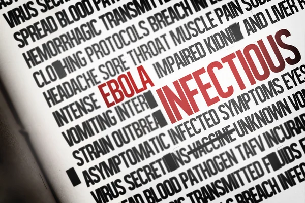 Digital generierte ebola word cluster — Stockfoto