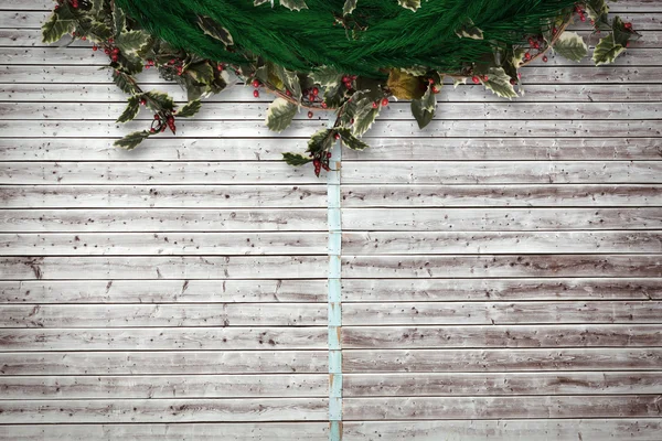 Composite image of festive christmas wreath — Stock Photo, Image