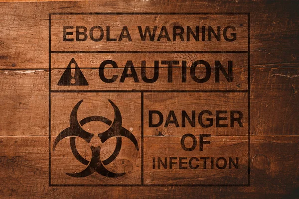 Složený obraz výstraha viru ebola — Stock fotografie